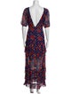 RIXO Floral Print Long Dress