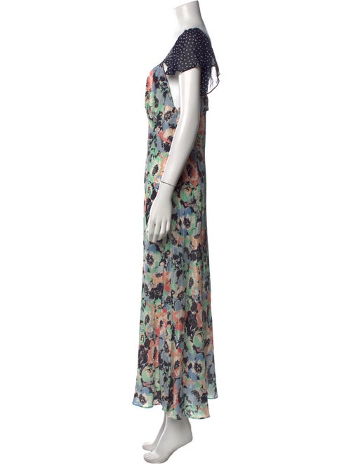 RIXO Silk Long Dress