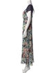 RIXO Silk Long Dress