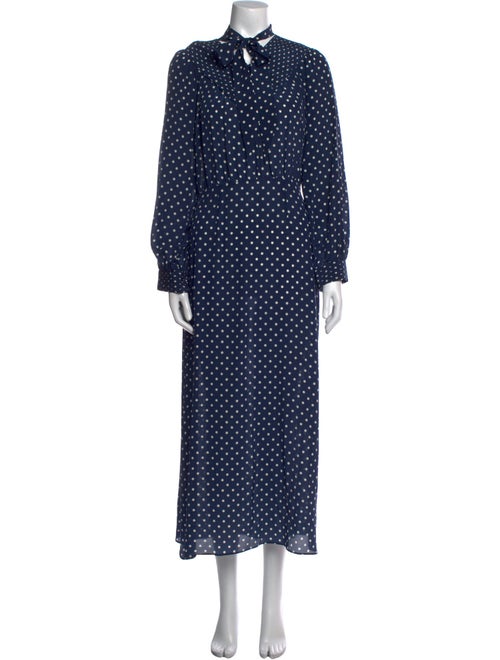 RIXO Silk Midi Length Dress