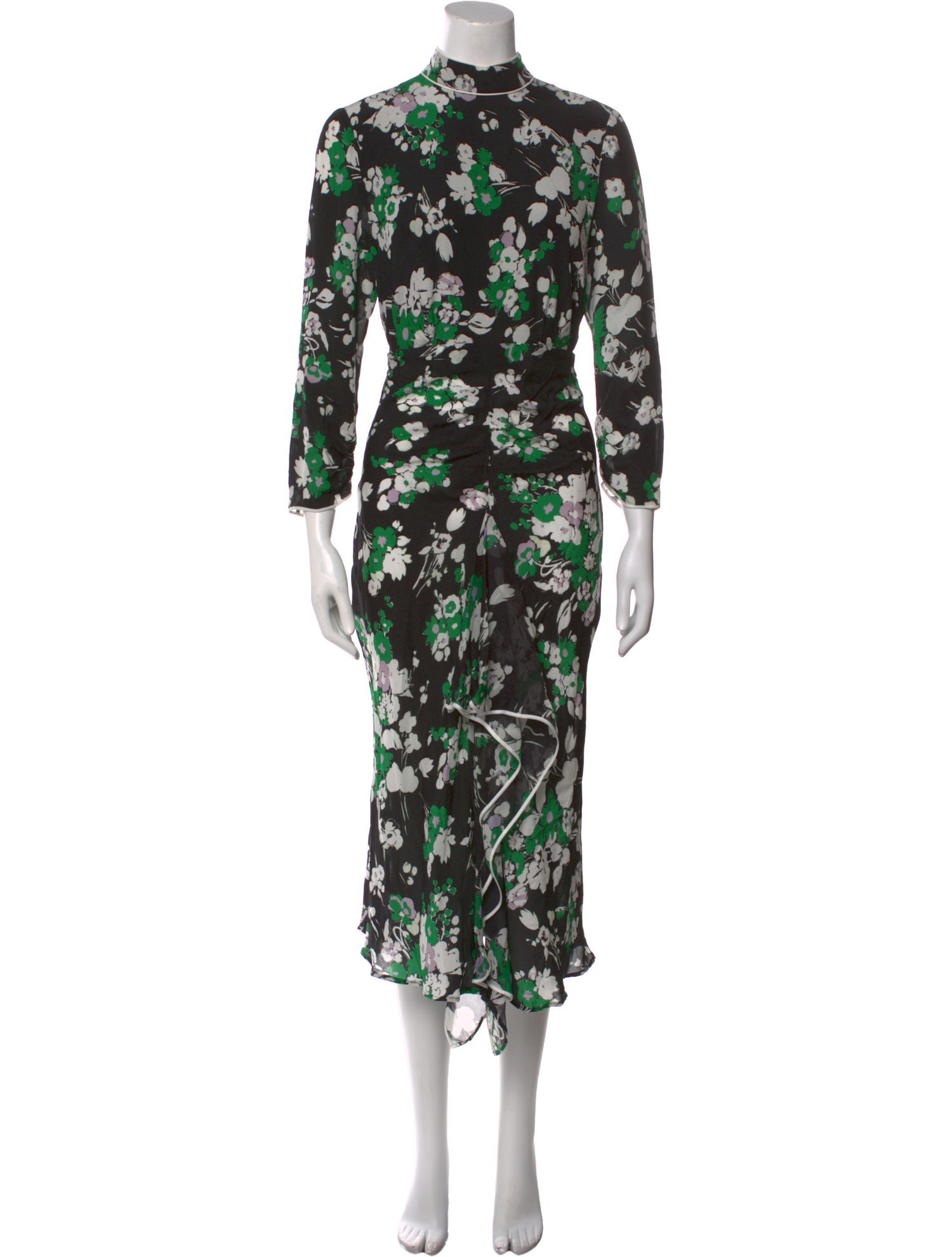 RIXO Floral Print Long Dress