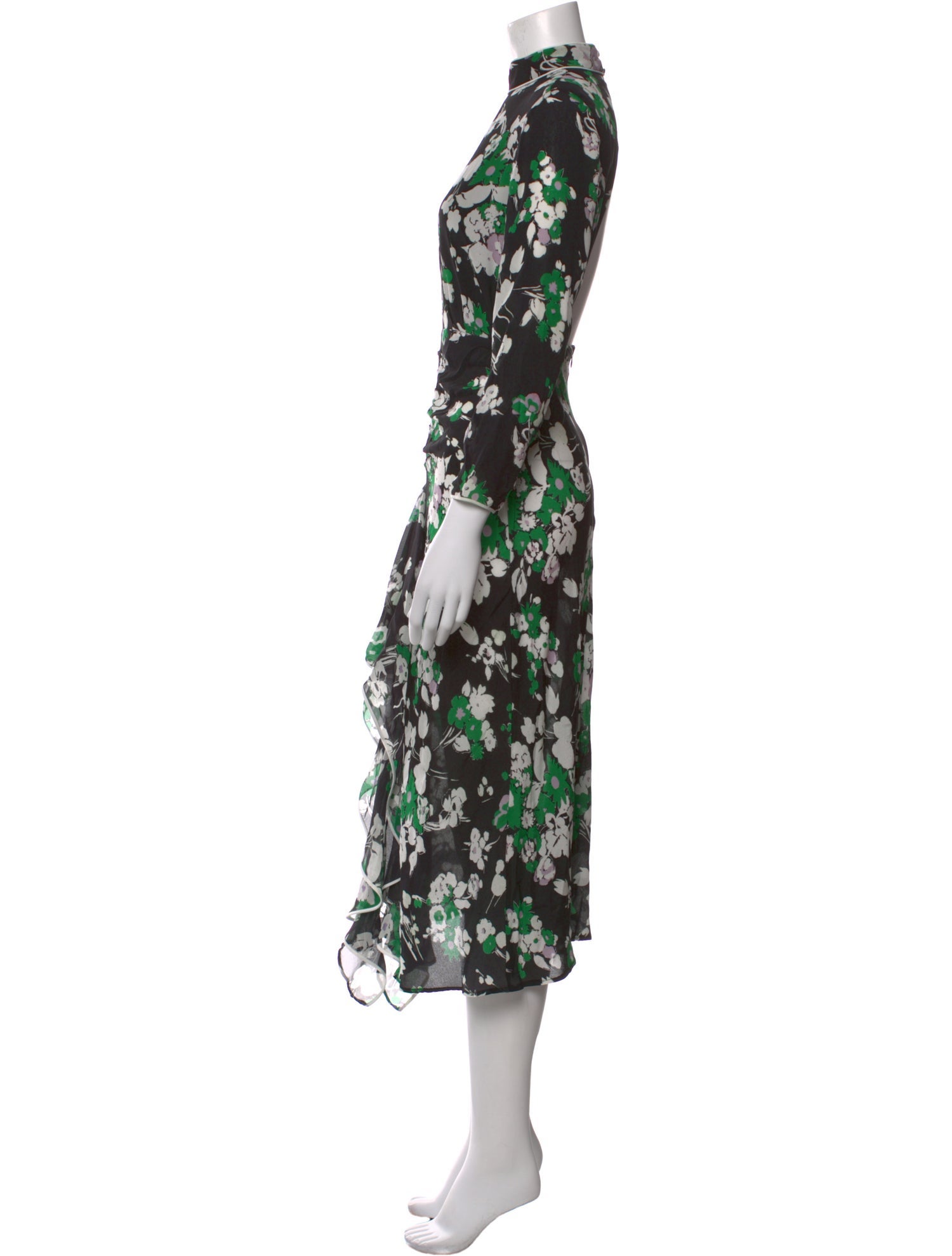 RIXO Floral Print Long Dress