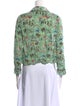 RIXO Floral Print Three-Quarter Sleeve Blouse