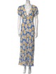 RIXO Floral Print Long Dress
