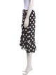 RIXO Polka Dot Print Knee-Length Skirt