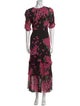 RIXO Floral Print Long Dress