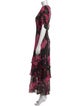RIXO Floral Print Long Dress