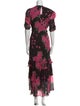 RIXO Floral Print Long Dress