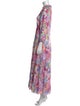 RIXO Floral Print Long Dress