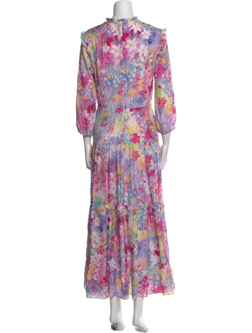 RIXO Floral Print Long Dress