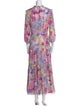 RIXO Floral Print Long Dress
