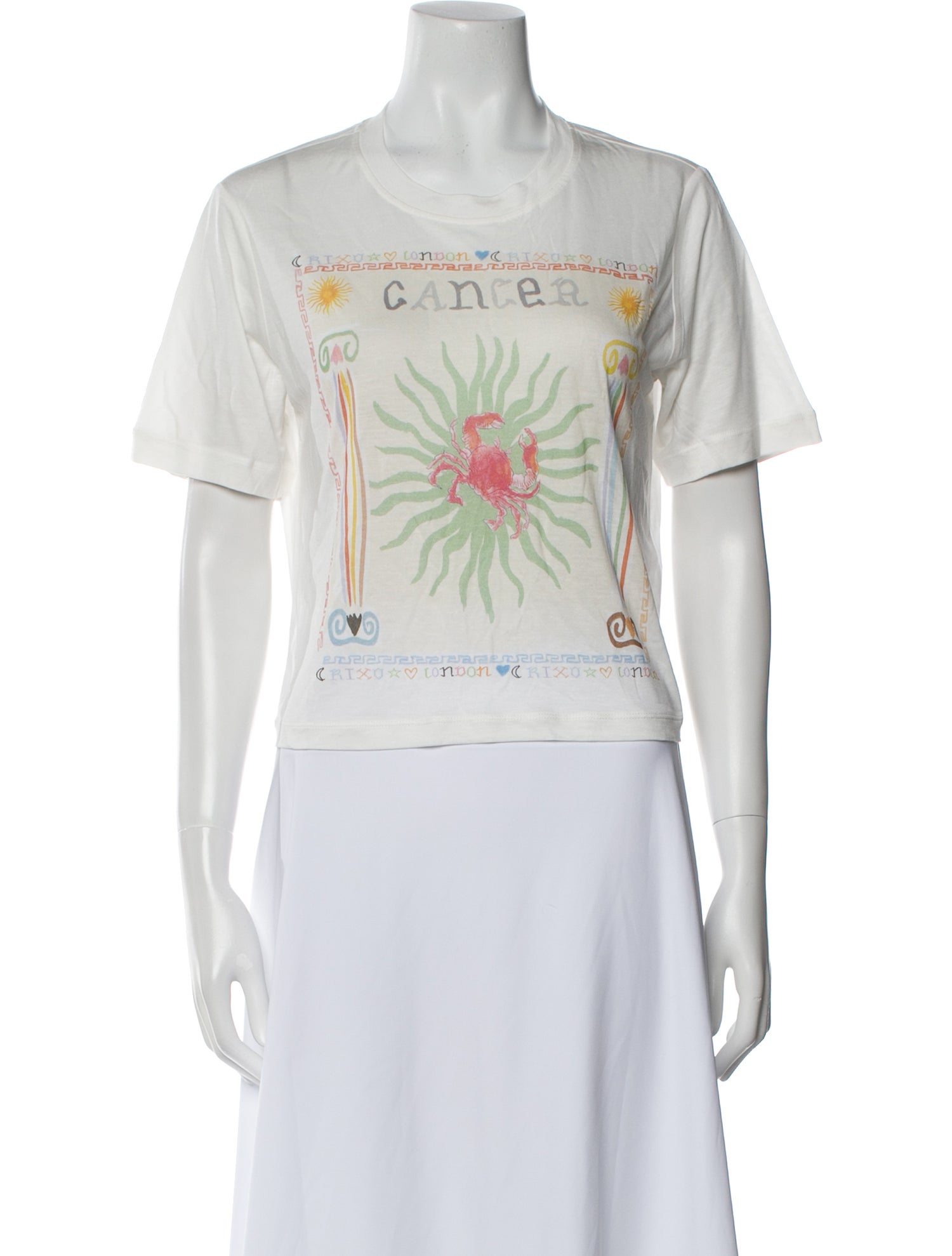 RIXO Graphic Print Crew Neck T-Shirt