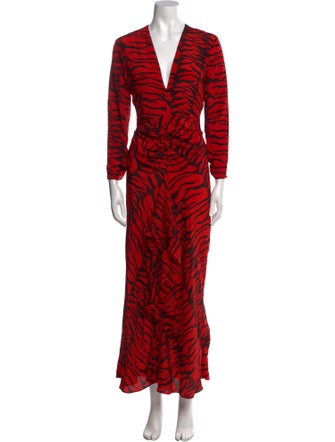 RIXO Silk Long Dress