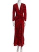 RIXO Silk Long Dress
