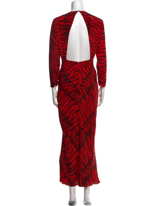 RIXO Silk Long Dress