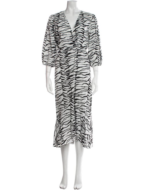 RIXO Printed Long Dress