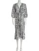RIXO Printed Long Dress
