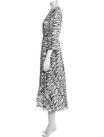 RIXO Printed Long Dress