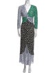 RIXO Silk Long Dress