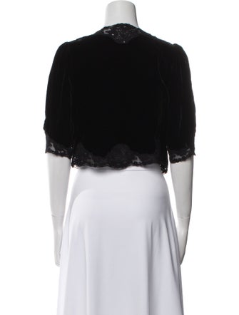 RIXO V-Neck Short Sleeve Crop Top