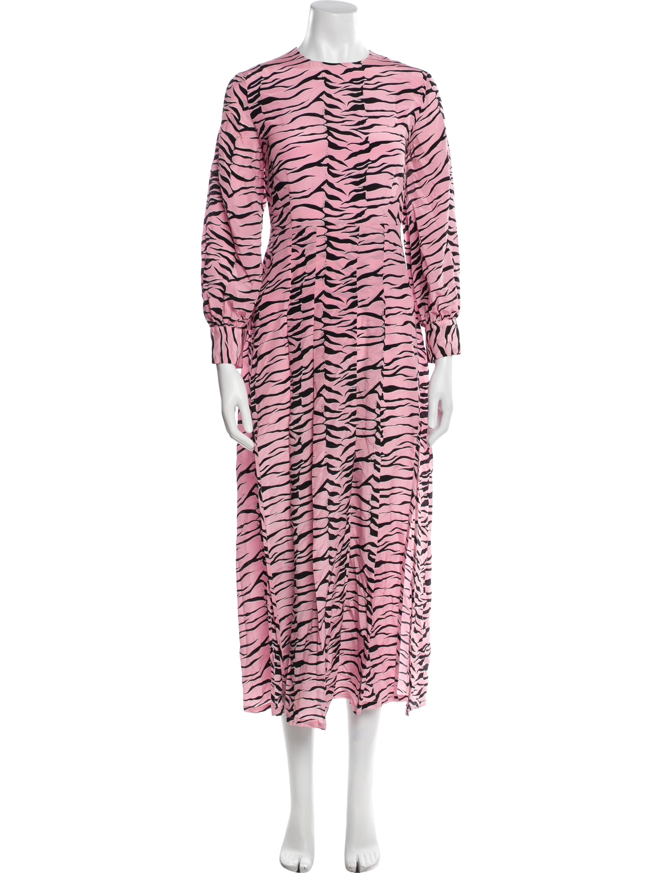 RIXO Silk Long Dress