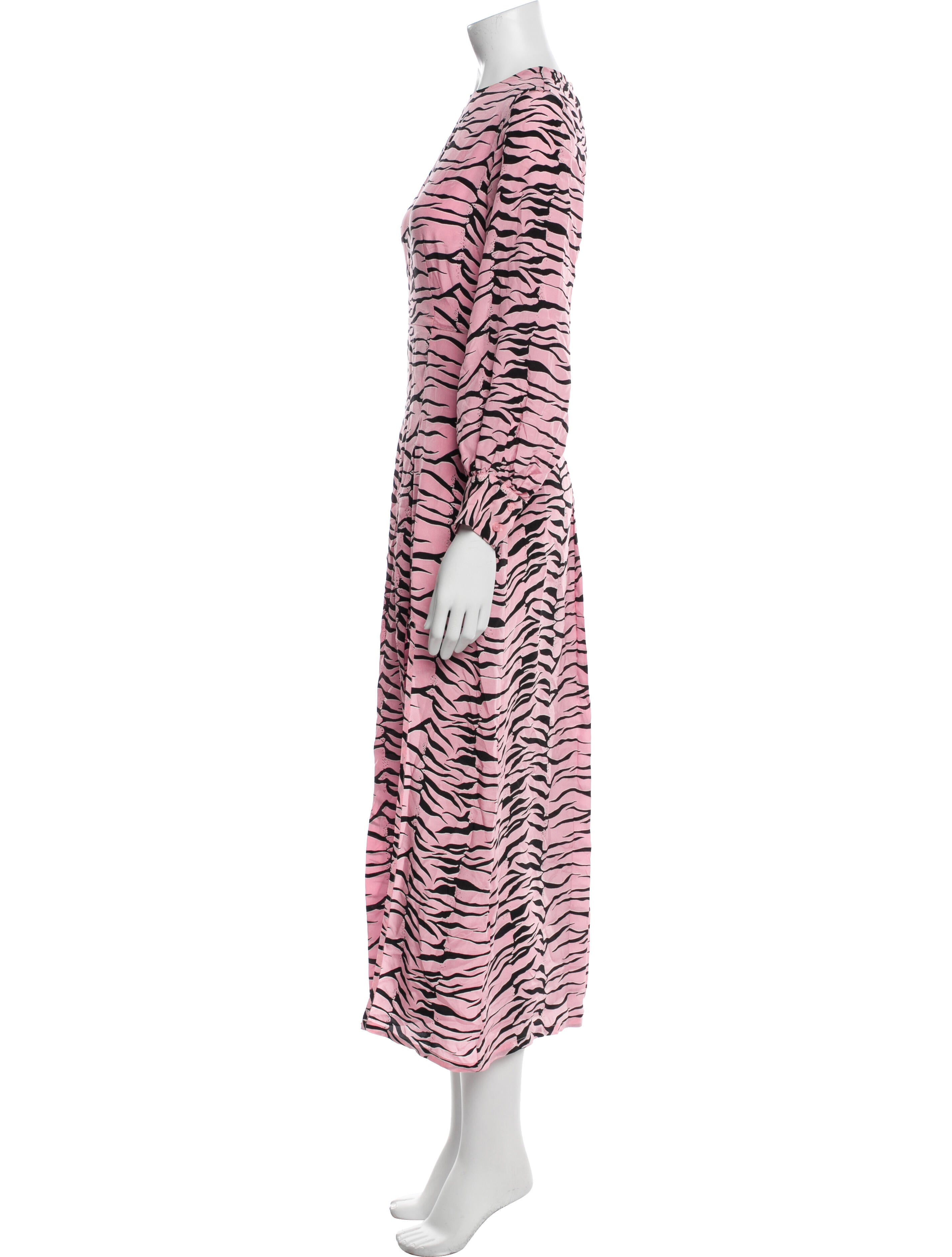 RIXO Silk Long Dress
