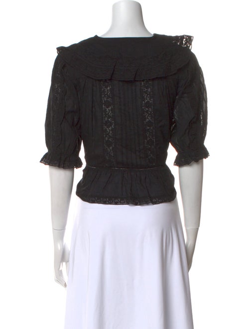 RIXO V-Neck Short Sleeve Crop Top