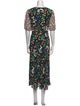 RIXO Printed Long Dress