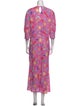 RIXO Floral Print Long Dress