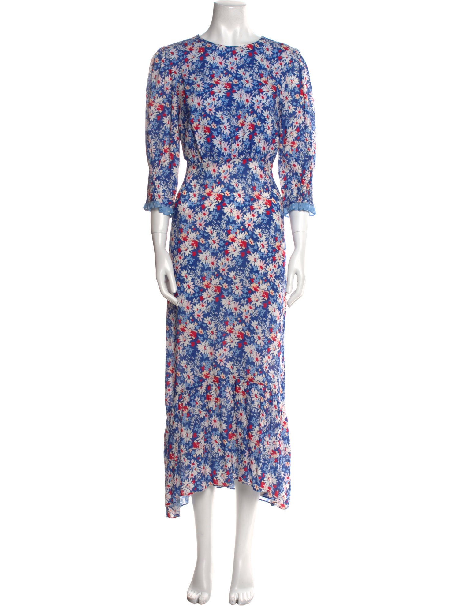 RIXO Floral Print Long Dress