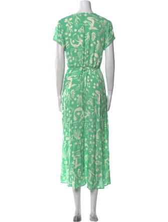 RIXO Floral Print Long Dress