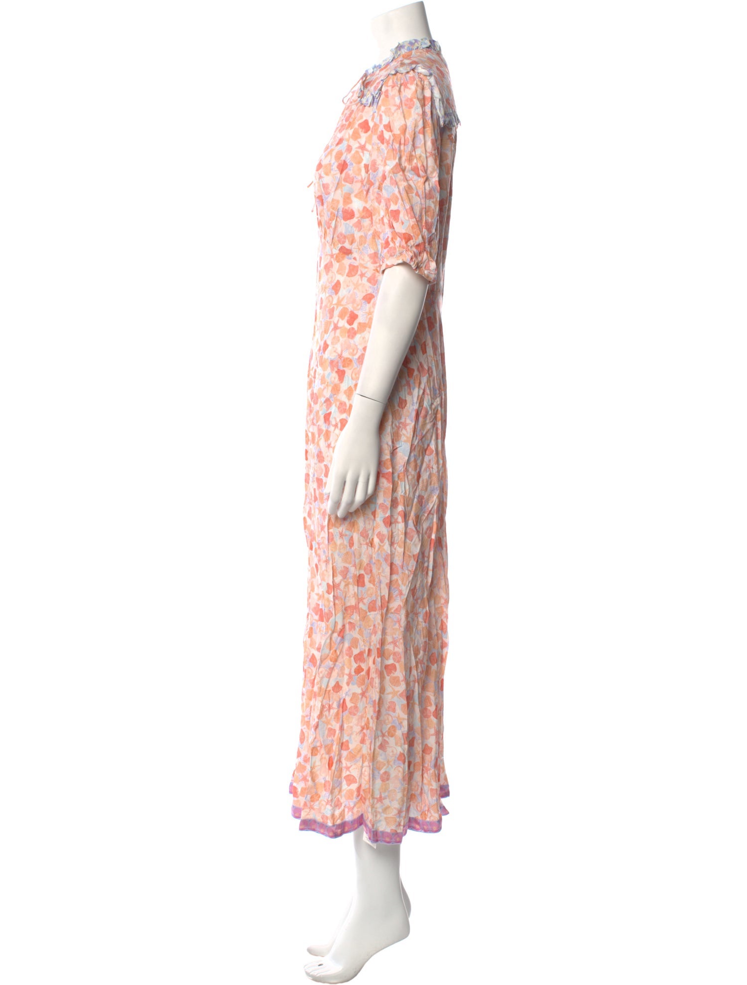 RIXO Floral Print Long Dress