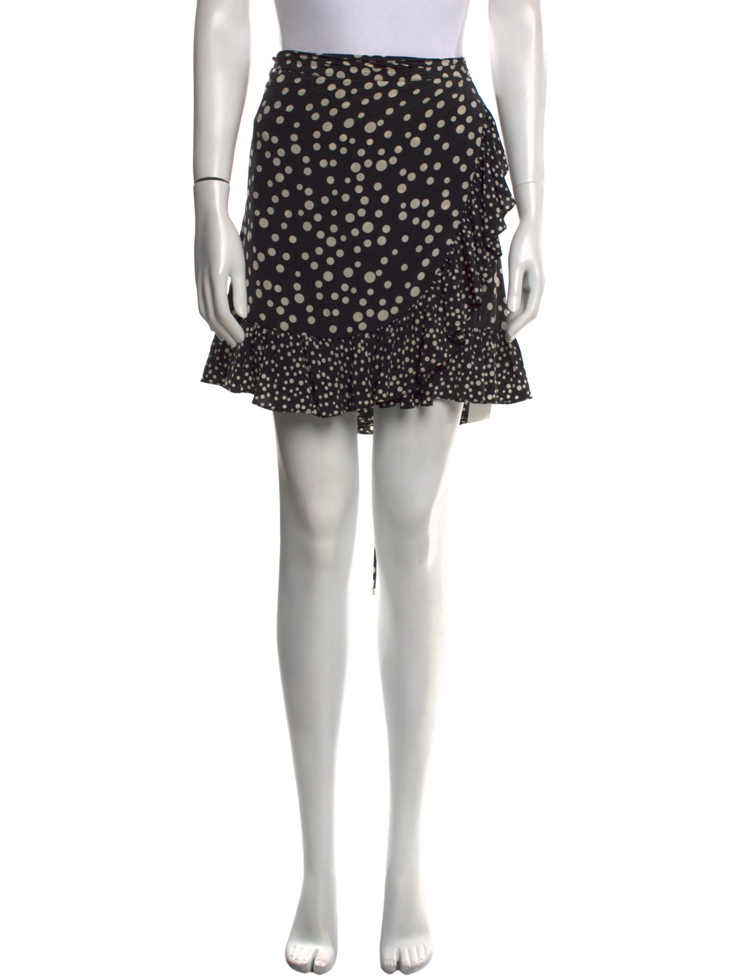 RIXO Silk Mini Skirt