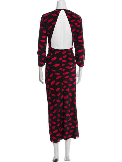 RIXO Silk Midi Length Dress