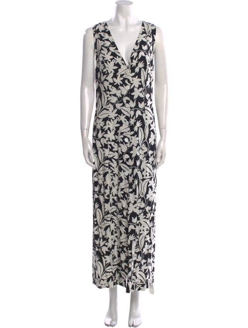 RIXO Printed Long Dress