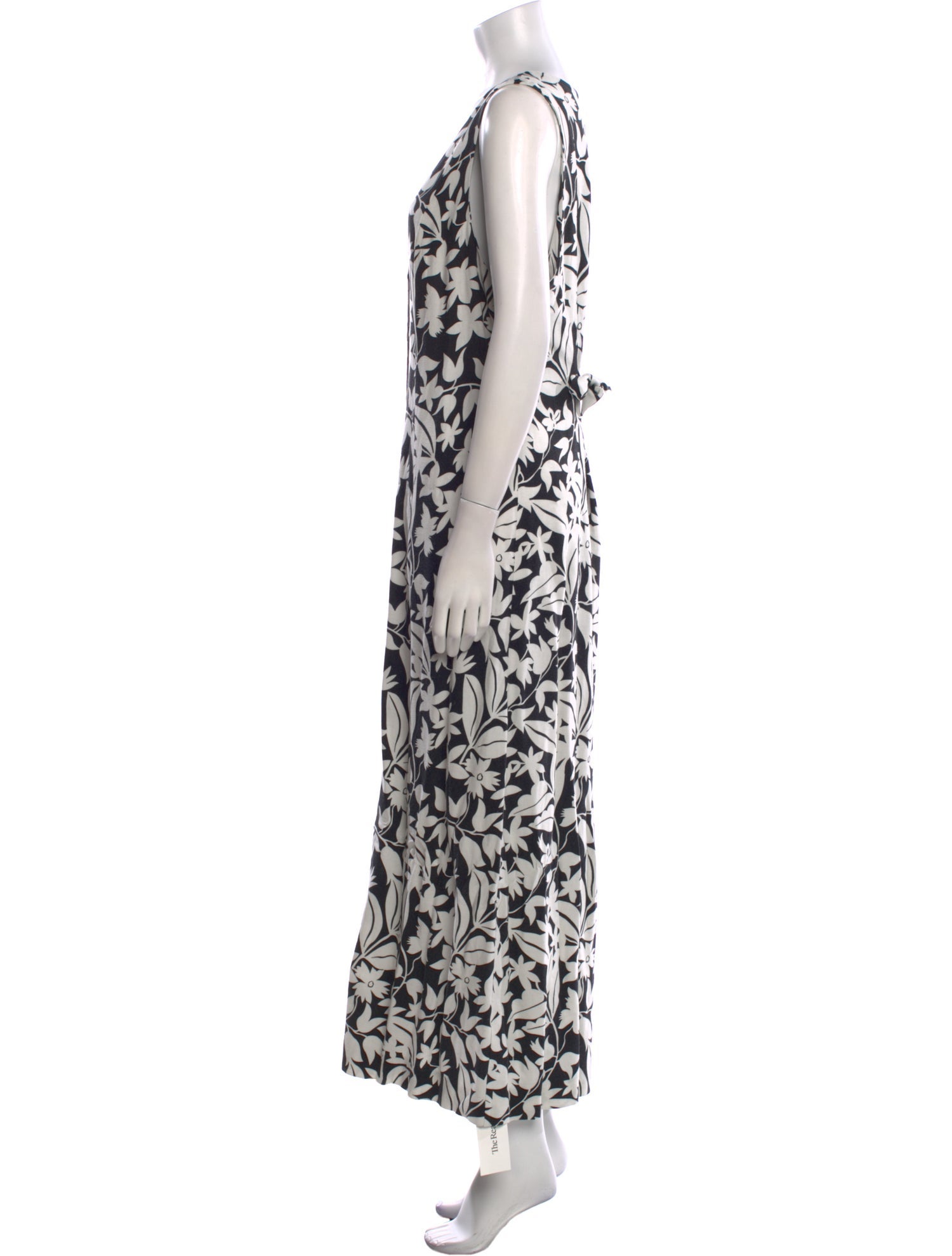 RIXO Printed Long Dress