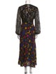 RIXO Silk Long Dress