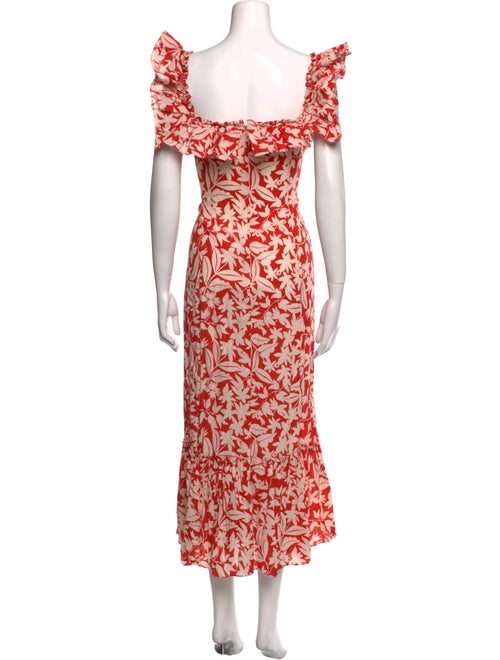 RIXO Printed Midi Length Dress