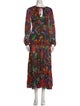 RIXO Printed Long Dress