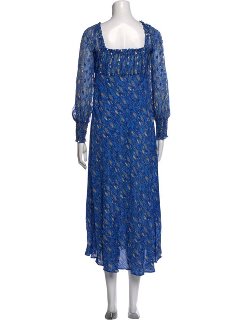 RIXO Floral Print Long Dress