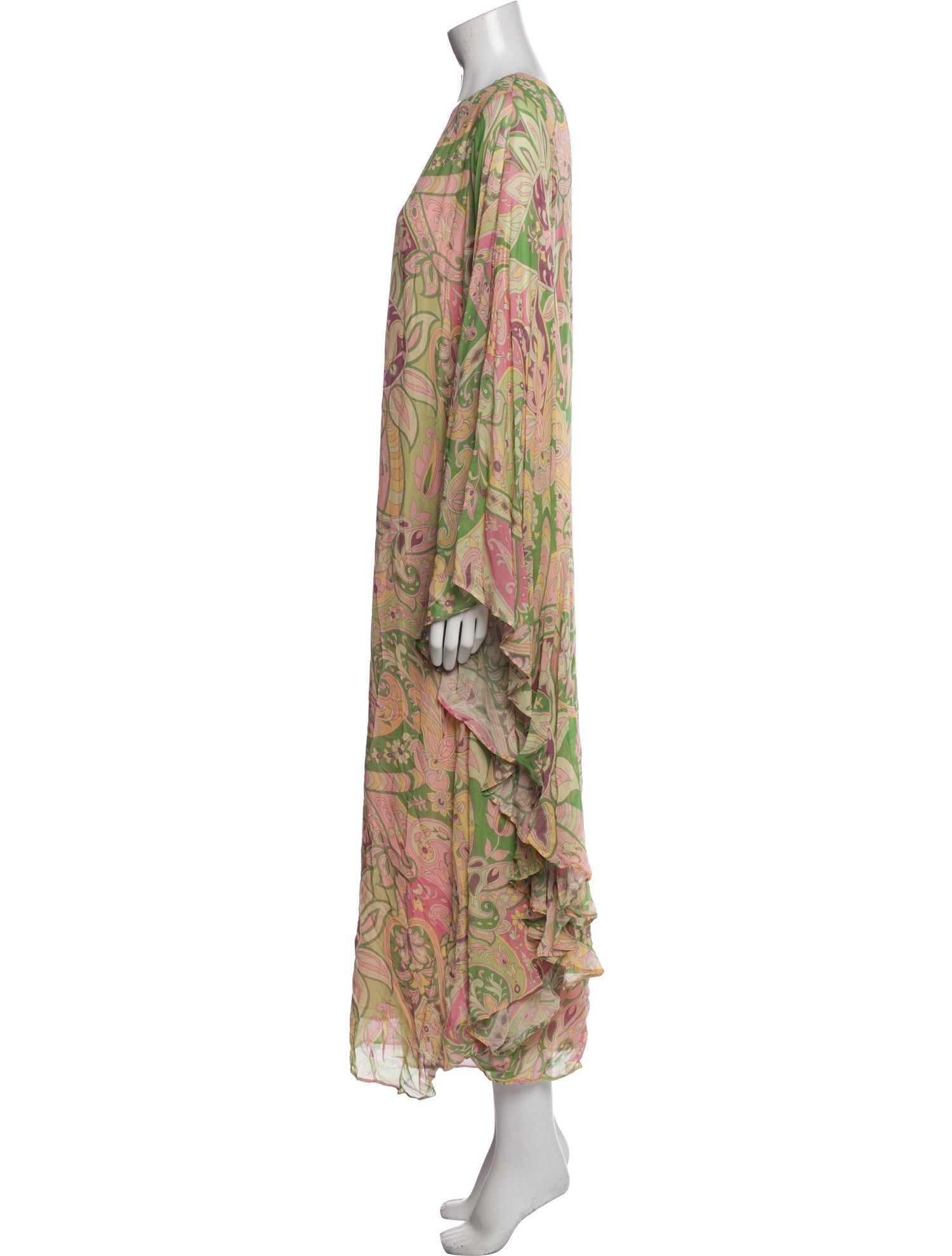 RIXO Floral Print Long Dress