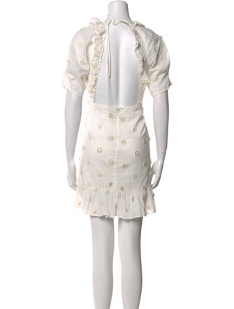 RIXO Floral Print Mini Dress