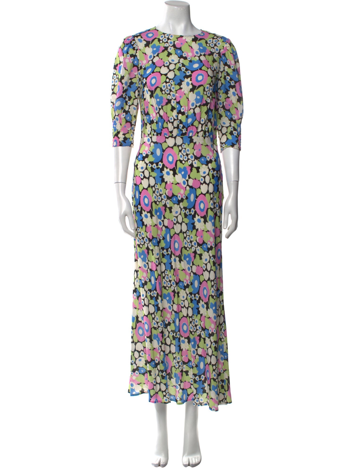 RIXO Floral Print Long Dress w/ Tags