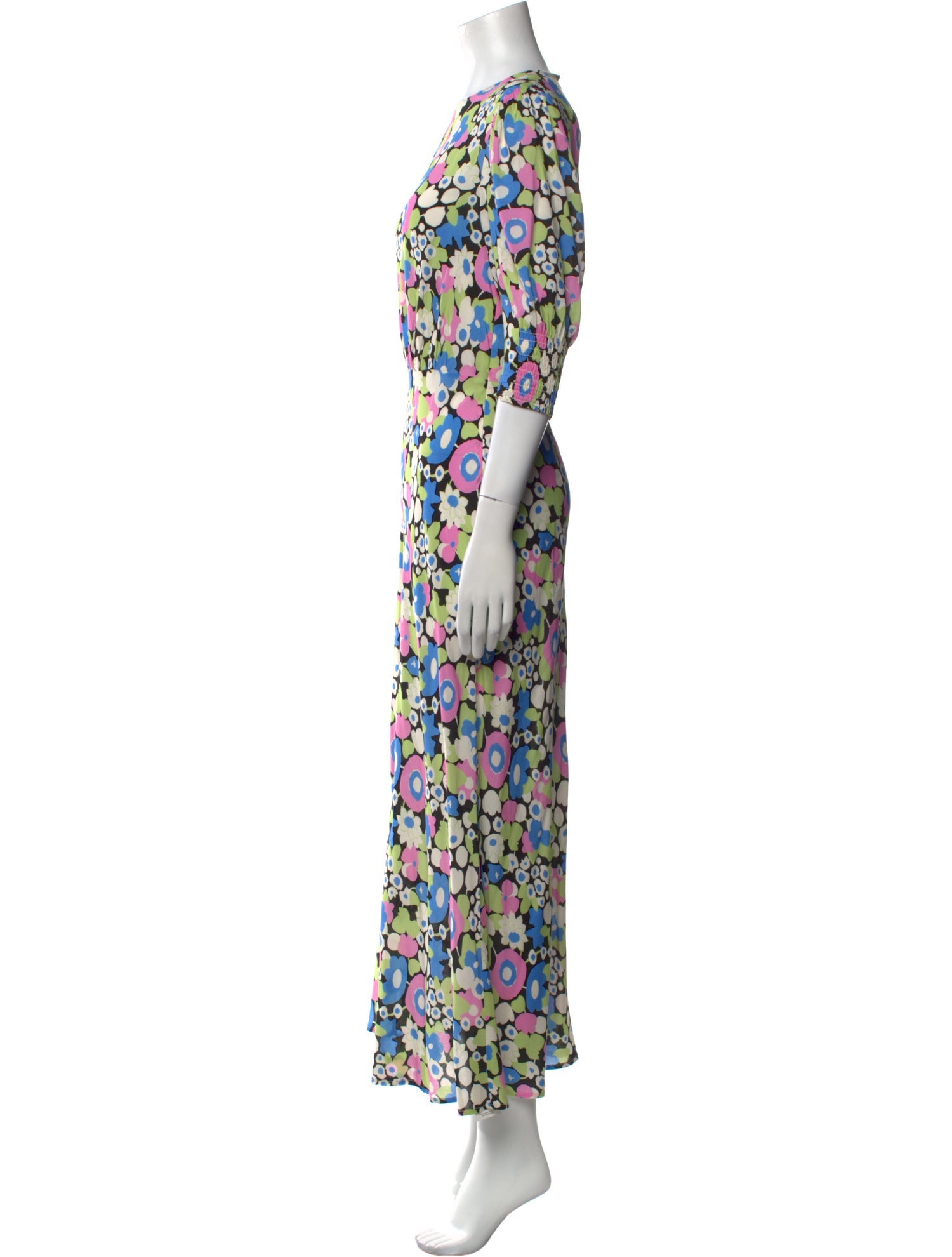 RIXO Floral Print Long Dress w/ Tags