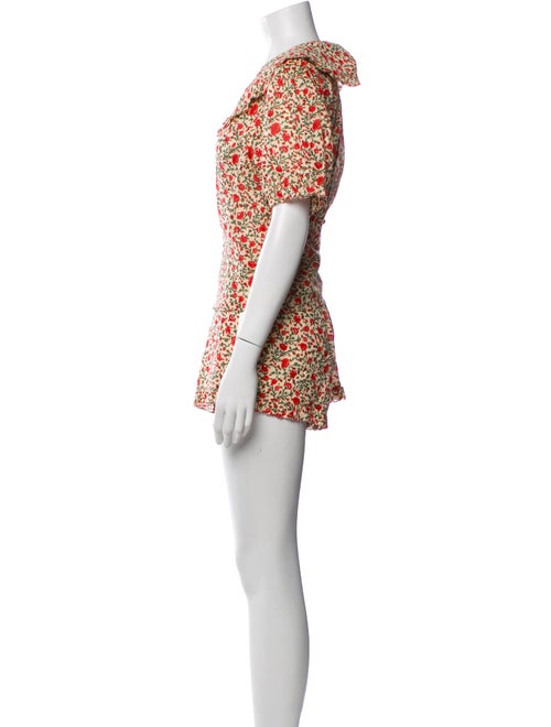 RIXO Printed Ruffle Embellishment Short Set