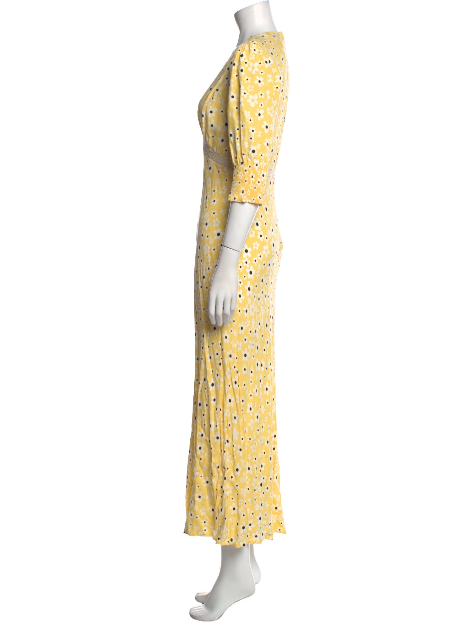 RIXO Floral Print Long Dress