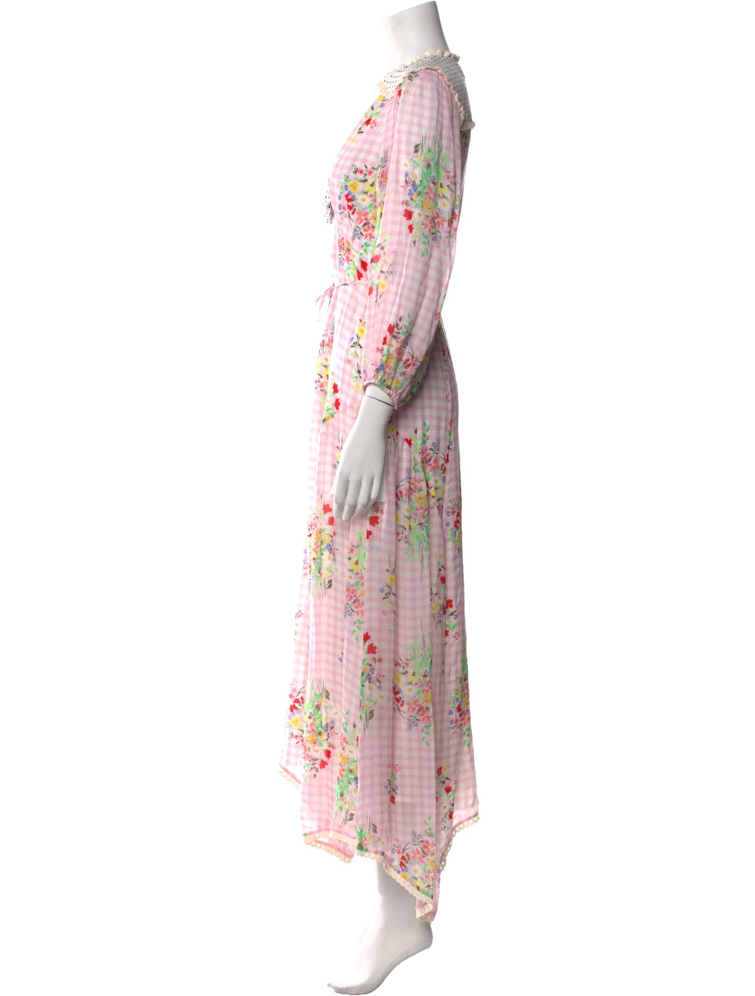 RIXO Floral Print Long Dress