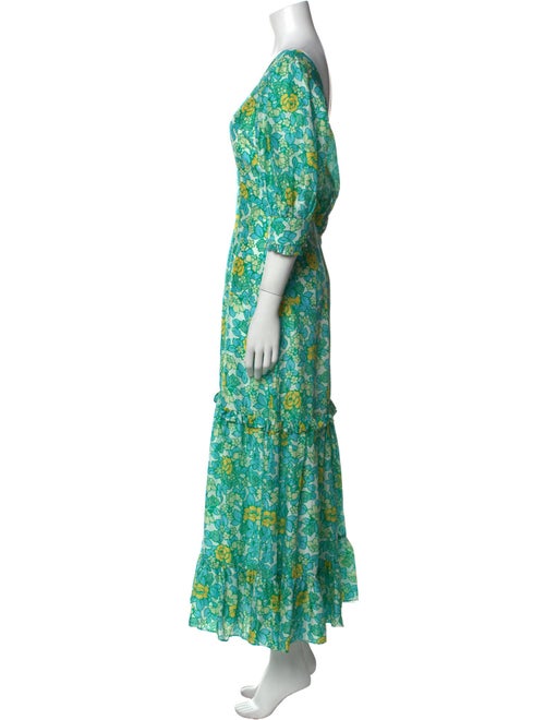 RIXO Silk Long Dress