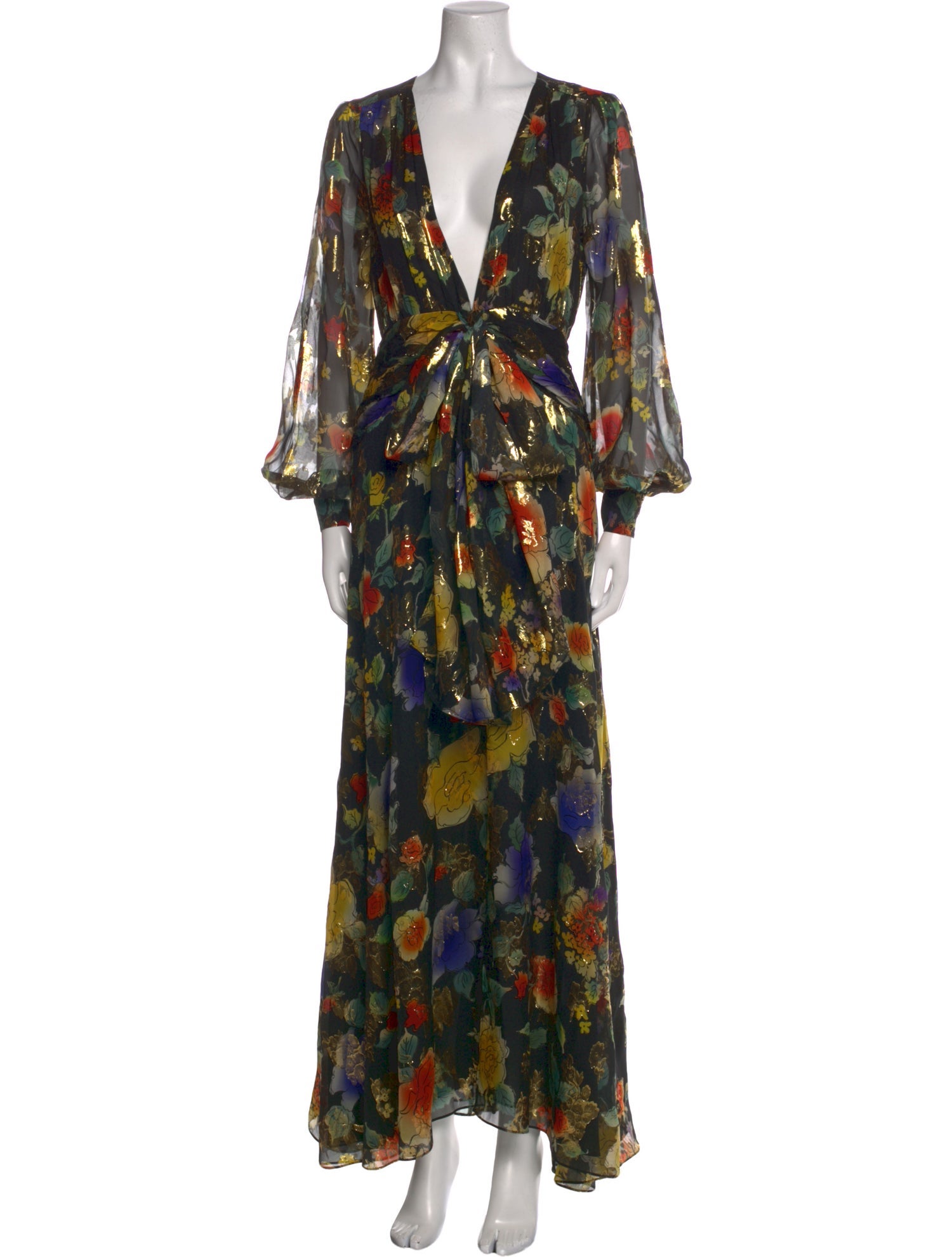RIXO Silk Long Dress w/ Tags