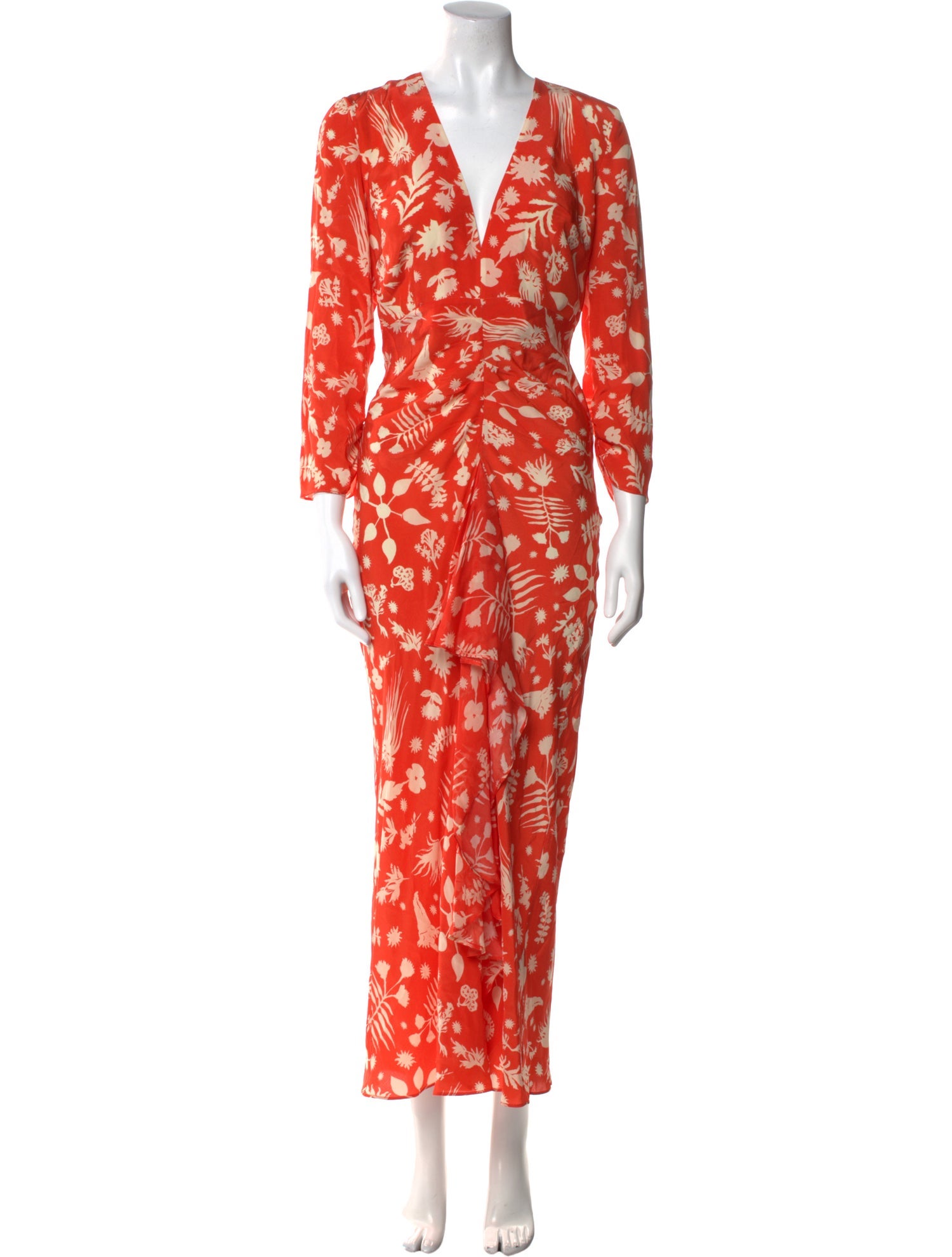 RIXO Silk Long Dress